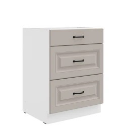 Szafka dolna 60 cm 60 D 3S BB ATENA Jasnoszary / Biały