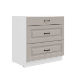 Szafka dolna 80 cm ATENA 80 D 3S BB Jasnoszary / Biały