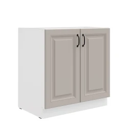 Szafka dolna 80 cm ATENA 80 D 2F BB  Jasnoszary / Biały
