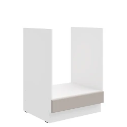 Szafka dolna 60 cm ATENA 60 D GAZ BB pod zabudowę piekarnika Jasnoszary / Biały