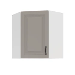 Szafka górna narożna 60 x 60 cm GN-72 1F (45°)  ATENA Jasnoszary / Biały