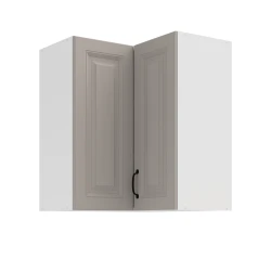 Szafka górna narożna 60 x 60 cm GN-72 2F (90°) ATENA Jasnoszary / Biały