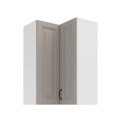 Szafka górna narożna 60 x 60 cm GN-90 2F (90°) ATENA Jasnoszary / Biały