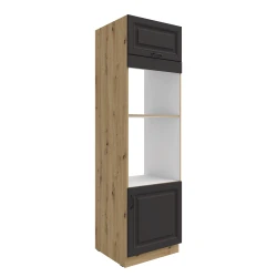 Szafka kuchenna słupek 60 DPM-210 2F ATENA Grafit /  Dąb Artisan