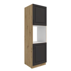 Szafka kuchenna słupek 60 DP-210 2F ATENA Grafit / Dąb Artisan