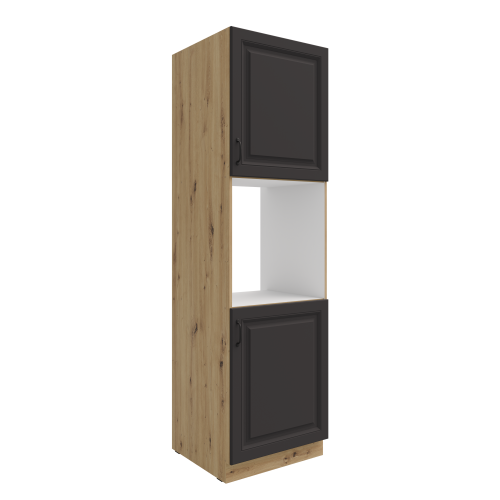 Przejdź do produktu Szafka kuchenna słupek 60 DP-210 2F ATENA Grafit / Dąb Artisan