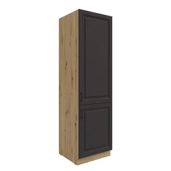 Szafka kuchenna słupek 60 LO-210 2F ATENA Grafit /  Dąb Artisan