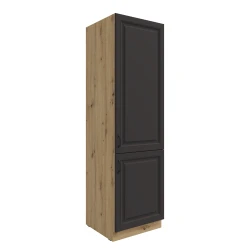 Szafka kuchenna słupek 60 DK-210 2F ATENA Grafit /  Dąb Artisan