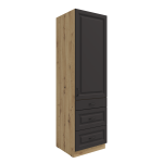 Szafka kuchenna słupek 60 DKS-210 3S 1F ATENA Grafit / Dąb Artisan