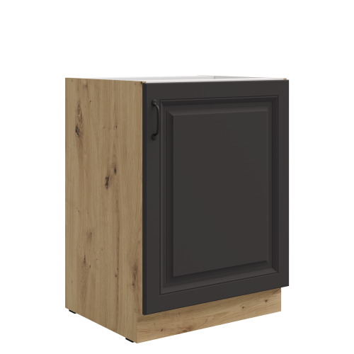 Przejdź do produktu Szafka dolna 60 cm ATENA 60 D 1F BB Grafit / Dąb Artisan