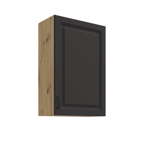 Przejdź do produktu Szafka górna 60 cm ATENA 60 G - 90 1F Grafit / Dąb Artisan