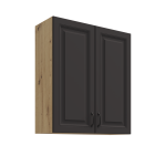 Szafka górna 80 cm ATENA 80 G - 90 2F Grafit/Dąb Artisan