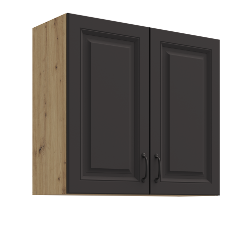 Przejdź do produktu Szafka górna 80 cm ATENA 80 G - 72 2F Grafit/Dąb Artisan