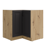 Szafka narożna dolna 90 x 90 cm ATENA 2F BB Grafit / Dąb Artisan