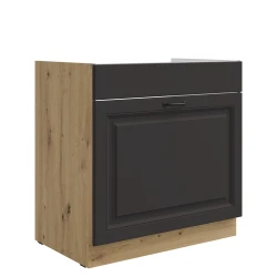 Szafka dolna 80 ZL 1S BB ATENA zabudowa pod zlew Grafit / Dąb Artisan