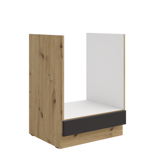 Przejdź do produktu Szafka dolna 60 cm ATENA 60 D GAZ BB pod zabudowę piekarnika Grafit / Dąb Artisan