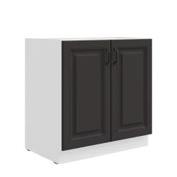 Szafka dolna 80 cm ATENA 80 D 2F BB  Grafit / Biały mat