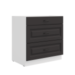 Szafka dolna 80 cm ATENA 80 D 3S BB Grafit / Biały mat