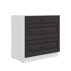 Szafka dolna 80 cm ATENA 80 D 3S BB Grafit / Biały mat