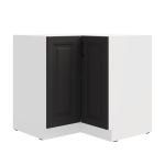 Szafka narożna dolna 90 x 90 cm ATENA 2F BB Grafit / Biały mat