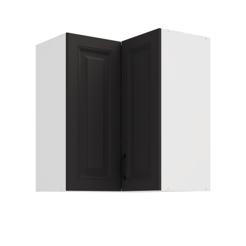 Przejdź do produktu Szafka górna narożna 60 x 60 cm GN-72 2F (90°) ATENA Grafit / Biały mat