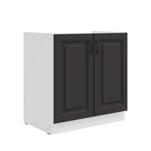 Przejdź do produktu Szafka dolna 80 cm ATENA 80 ZL 2F BB zabudowa pod zlew Grafit / Biały mat