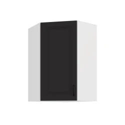 Szafka górna narożna 60 x 60 cm GN-90 1F (45°)  ATENA Grafit / Biały mat 