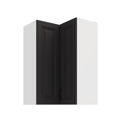 Przejdź do produktu Szafka górna narożna 60 x 60 cm GN-90 2F (90°) ATENA Grafit / Biały mat