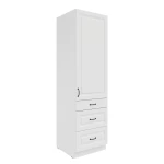 Szafka kuchenna słupek 60 DKS-210 3S 1F ATENA Biały mat