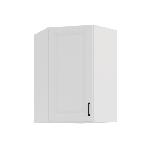 Przejdź do produktu Szafka górna narożna 60 x 60 cm GN-90 1F (45°)  ATENA Biały mat 