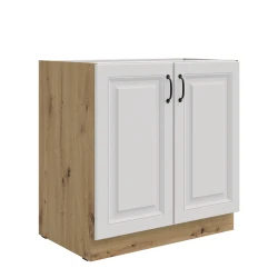 Szafka kuchenna stojąca 80 cm ATENA, 80 D 2F BB biały mat artisan