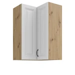 Szafka kuchenna górna narożna ATENA 60 x 60 cm GN-90 2F, biały mat artisan