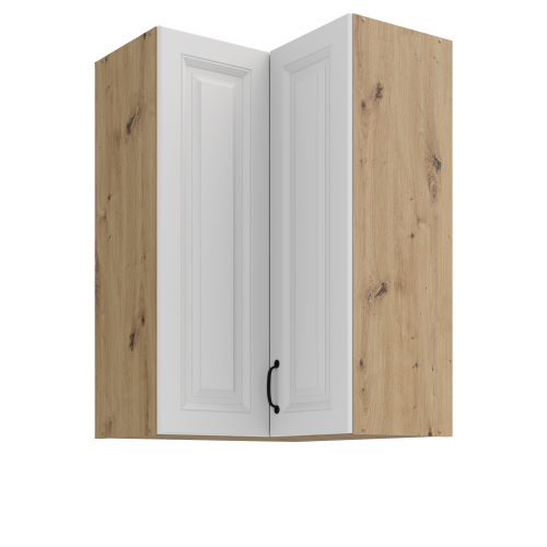 Przejdź do produktu Szafka kuchenna górna narożna ATENA 60 x 60 cm GN-90 2F, biały mat artisan