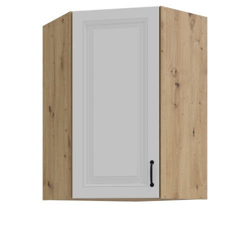 Przejdź do produktu Szafka kuchenna górna narożna 60 x 60 cm ATENA GN-90 1F, biały mat artisan