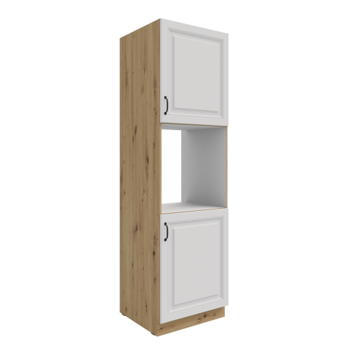 Przejdź do produktu Szafka kuchenna słupek 60 DP-210 2F ATENA Biały mat / Dąb Artisan