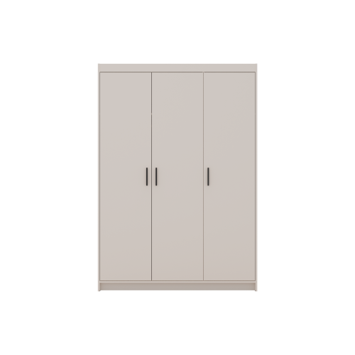 Przejdź do produktu Szafa Trzydrzwiowa uchylna KLEO, garderoba 133 cm BEŻ PIASKOWY
