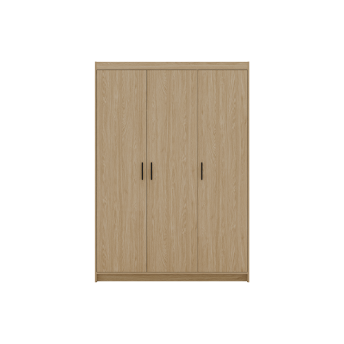 Przejdź do produktu Szafa Trzydrzwiowa uchylna KLEO, garderoba 133 cm DĄB OLEJOWANY