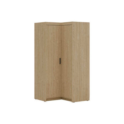 Przejdź do produktu Szafa Dwudrzwiowa narożna KLEO, garderoba 98 cm DĄB OLEJOWANY