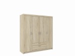 Szafa CZTERODRZWIOWA KLEO, GARDEROBA DĄB SONOMA