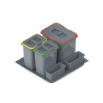 Kosz do segregacji odpadów potrójny 60 cm