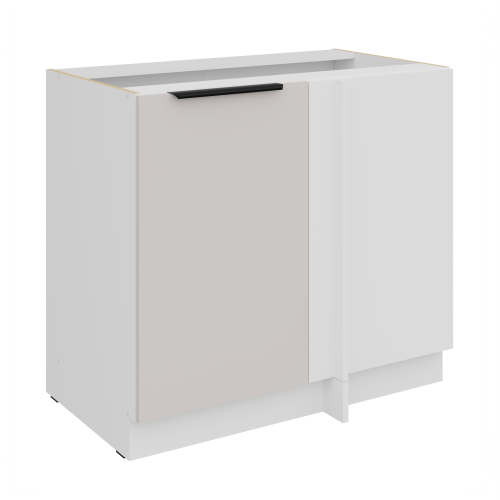 Przejdź do produktu Szafka dolna narożna 105 ND 1F BB KASZMIR na białym korpusie