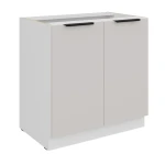 Szafka dolna 80 D 2F BB  KASZMIR na białym korpusie