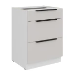 Szafka dolna 60 D 3S BB KASZMIR na białym korpusie