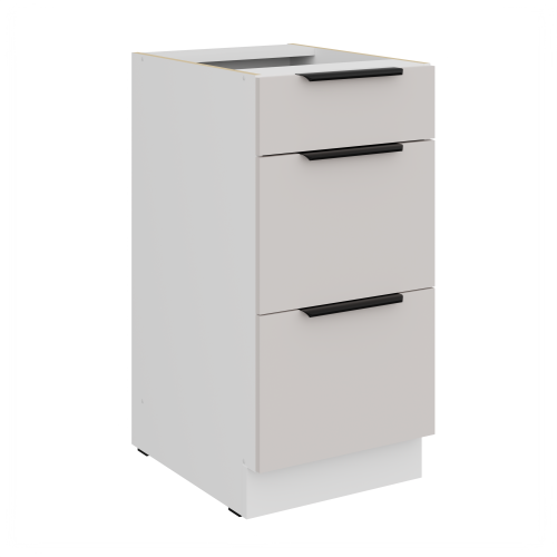 Przejdź do produktu Szafka dolna 40 D 3S BB KASZMIR na białym korpusie