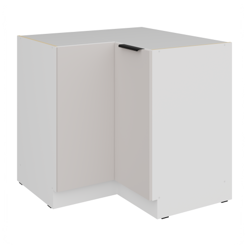 Przejdź do produktu Szafka narożna dolna 90 x 90 cm 2F BB KASZMIR na białym korpusie