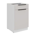 Szafka dolna 50 D 1F 1S BB KASZMIR na białym korpusie