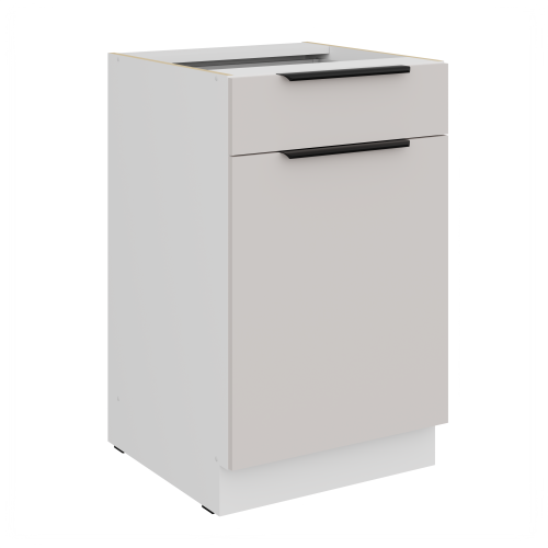 Przejdź do produktu Szafka dolna 50 D 1F 1S BB KASZMIR na białym korpusie