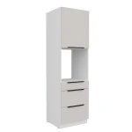 Szafka kuchenna słupek 60 DPS-210 3S 1F KASZMIR na białym korpusie