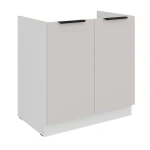 Szafka dolna 80 ZL 2F BB zabudowa pod zlew KASZMIR na białym korpusie