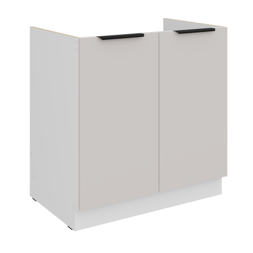 Przejdź do produktu Szafka dolna 80 ZL 2F BB zabudowa pod zlew KASZMIR na białym korpusie